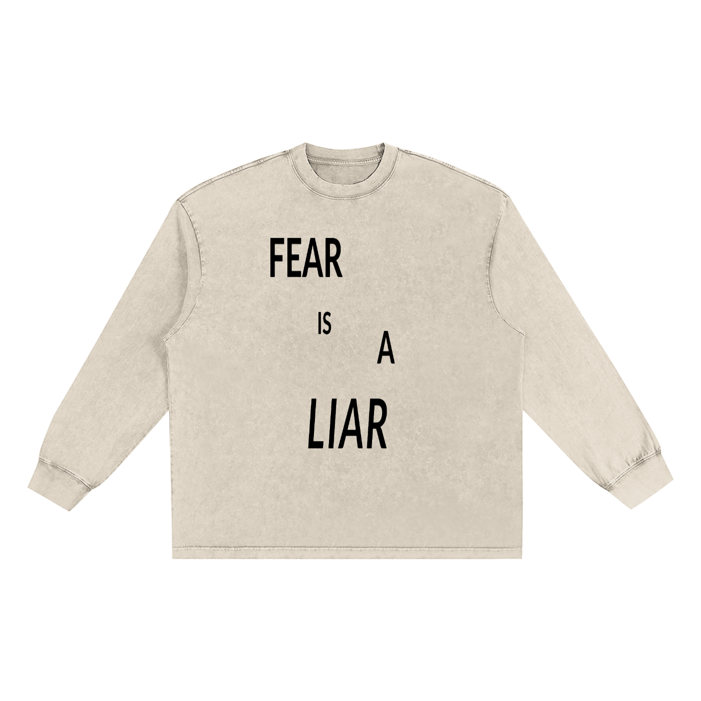 Snow Washed Oversize Long Sleeve T-shirt