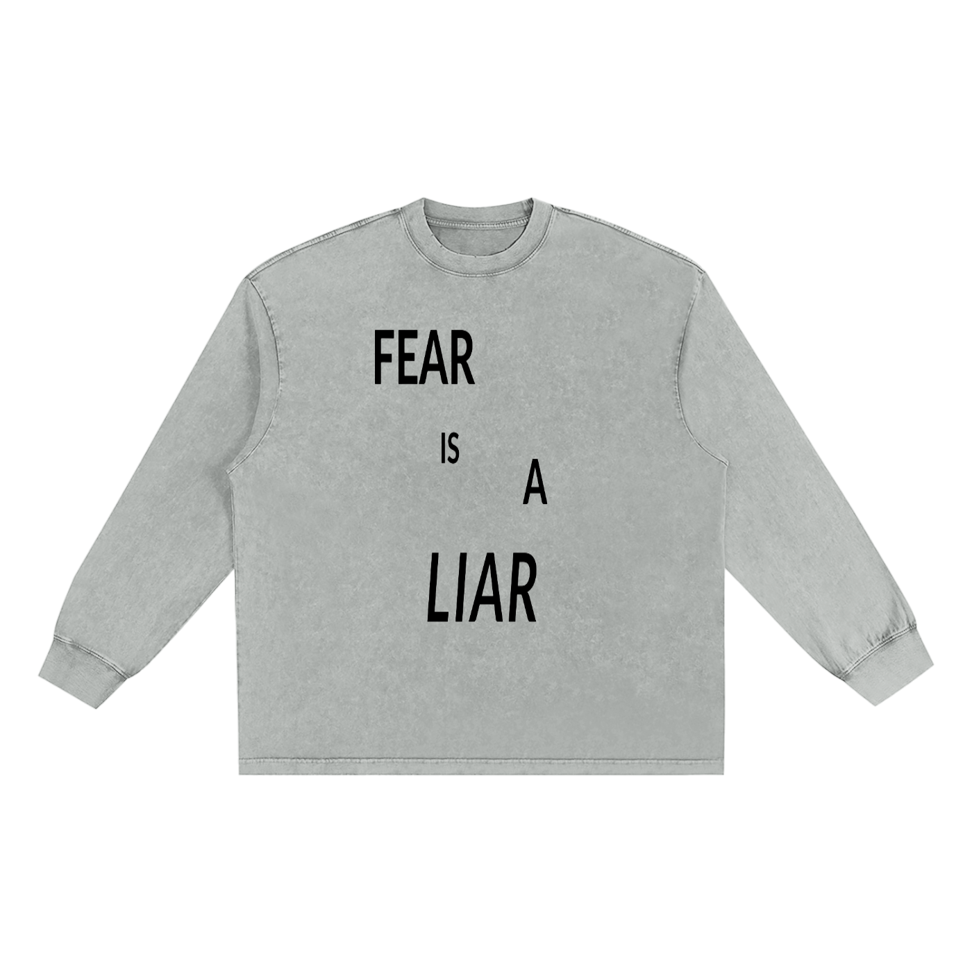 Snow Washed Oversize Long Sleeve T-shirt