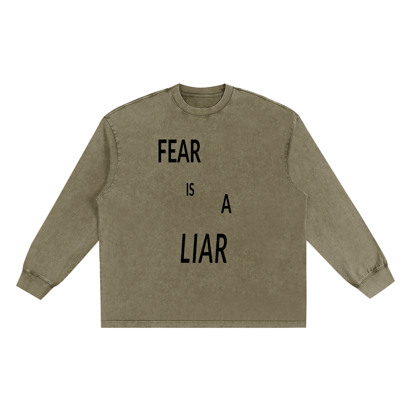 Snow Washed Oversize Long Sleeve T-shirt